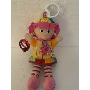 LaMaze My Friend Emily Plush Baby Doll Crinkle Rattle Stroller Crib Hanging Toy